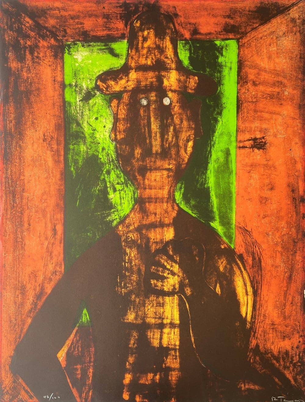Hombre en Fondo Verde 2
